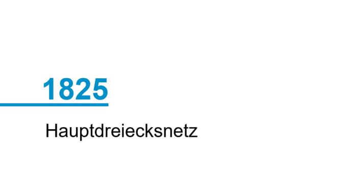 1825, Hauptdreiecksnetz
